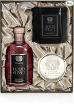 Antica Farmacista Nickel Home Ambiance Gift Set - Luxury Scented Candle (9 oz), Reed Diffuser (8.4 fl oz) & Nickel-Plated Tray - Home Decor Gift Box - Liquid Velvet