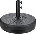 Simple Deluxe 20 Inch 50lbs Weight Capacity Heavy Duty Fillable Market Patio Umbrella Round Base Stand with Holder for Outdoor Lawn, Garden, Yard, Deck, 20inch, Black