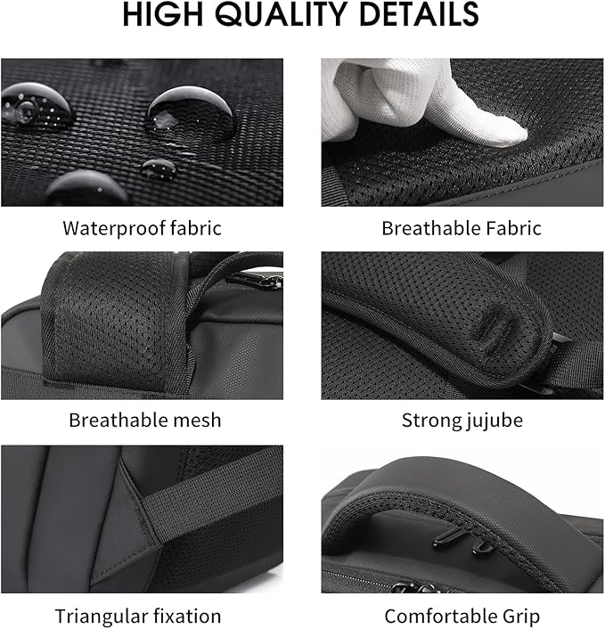 Travel Backpack for Men, Carry on Backpack Luggage 30L Flight Approved Water-resistant Lightweight Business Backpack Fits 17.3 Inch Laptop with Shoes Compartment, Black