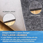 Non-Slip Rug Pads 9 x 12 ft, 100% Waterproof Extra Large Area Rugs Non Skid Rug Pad for All Floors and Finishes Durable Hardwood Floor Protective Felt Keeps Rugs in Place, Safe and Secure