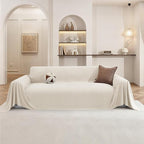 Couch Cover for Dogs, 78"x150", Washable Sofa Covers for 3 Cushion Couch, Couch Covers for Sectional Sofa L Shape, Soft Pet Couch Cover, Sofa Slipcovers Living Room, Off White