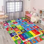 Baby Play Mat Kids Rug for Playroom, Floor Mat for Toddlers, Playtime Collection ABC, Numbers, Animals Educational Area Rugs for Kids Room Classroom ( 78.7X 59 Inch)