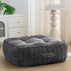 8" Washable Floor Pillow Cushion for Adults, Meditation Cushion Pillow, Removable Tufted Blended Corduroy Cover, Large Square Floor Sitting for Tatami Living Room or Yoga, 22x22 Inch, Machine Washable