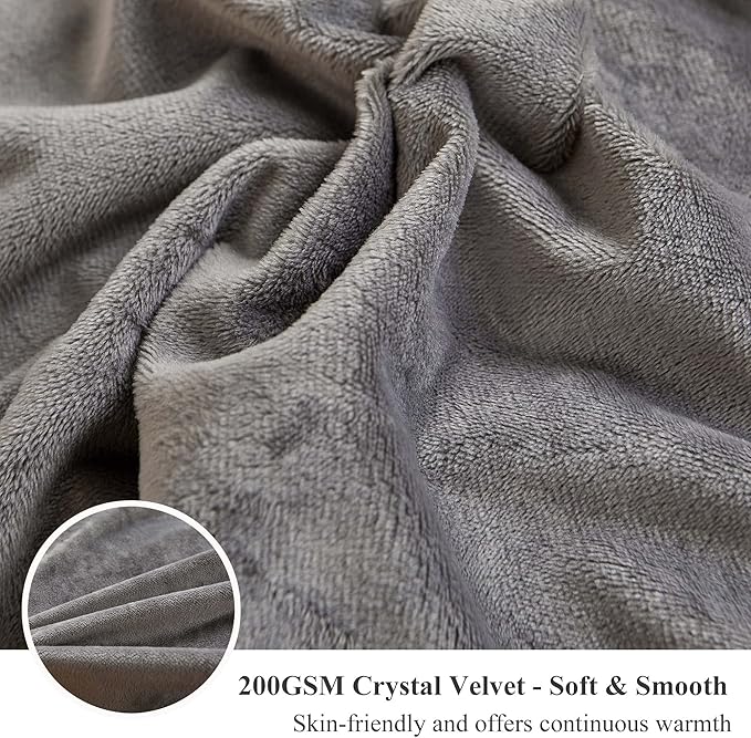 XeGe Plush Shaggy Duvet Cover Set, Luxury Ultra Soft Velvet Fluffy Bedding Sets 2 Pieces(1 Faux Fur Furry Comforter Cover + 1 Fuzzy Faux Fur Pillow Case), Zipper Closure (Twin, Light Gray Ombre)