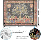 Lunerfex Tree of Life Wall Tapestry - Celestial Sun & Moon Wall Hanging for Bedroom and Living Room Decor - Boho Starry Night Tapestries 80"x60"