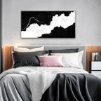 Abstract Wall Art Ready To Hang Canvas Art Wall Decor Print Modern Paintings Black And White Wall Art Prints Canvas Painting Picture For Bedroom Bathroom Office Decoration 20" X 40"