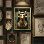 JJALIGHTS Animal Heads Wall Decor Doberman Resin Animals Sculptures Dobie Head Wall Hanging Decoration Imitation Copper vintage Wall Sculpture for Living Room Bedroom Office