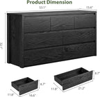 GarveeHome 7 Drawer Dresser for Bedroom, Wide Modern Chest of Drawers, Large Wood Dresser Wooden Storage Organizer for Living Room, Hallway Entryway