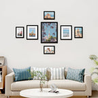 Vittanly 7 Pack Picture Frames, Picture Frames Collage Wall Decor for Wall or Tabletop Display, Multi Sizes with 1Pcs 11x14, 2Pcs 8x10 and 4Pcs 5x7 Photo Frames, Gallery Wall Frame Set in Black