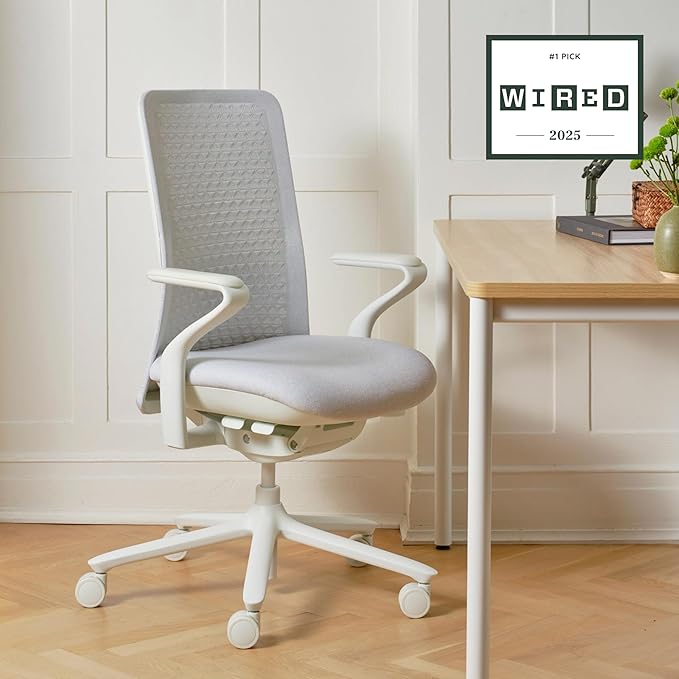 Branch Verve Chair - High Performance Executive Office Chair with Contoured Back and Adjustable Lumbar Support - High Density Foam Cushion and 3D Knit Back - Fits 5' to 6', Up to 275 lbs, Mist