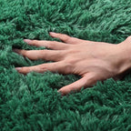 Runner Rugs for Bedroom 2x6 Rug Runners for Hallways Non Slip Soft Shag Bedside Rug, Fluffy Area Rug Throw Rugs for Living Room, Floor Carpet Runner for Nursery Kids Dorm, Blackish Green