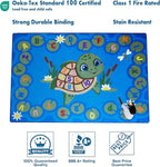 KIDCARPET.COM Turtle Pond Circle Time Rug 7'6"x 12' Rectangle, Educational Classroom Rug, Kids Learning Play Mat | Area Rug for Bedroom or Playroom