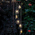 Tryme Sun Solar Wind Chimes for Outside Hanging Garden Lights Solar Christmas Decorations Outdoor for Women, Mother, Grandmother