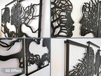 VAILLA Wood Wall Art Decor Wall Hanging Sculpture Modern Home Decoration 3 Panels Nature Wall Hangings Large Wooden Wall Arr 3D Textured Sculptures for Living Room Bedroom Office Dinnig Room (Faces 1)