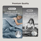 Bedsure Twin Grayish Blue Comforter Set - 5 Pieces Reversible Bedding, Twin Size Bed Set for All Seasons, Bed in a Bag with Down Alternative Comforter, Sheets, Pillowcase & Sham