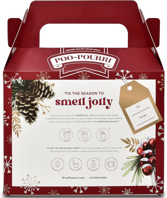 Poo-Pourri Before-You-Go Toilet Spray Gift Set, Berry and Bright and Balsam Bum 2 Ounce Bottles in Gift Box