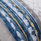 Boho Throw Pillow Covers 18x18 Set of 2 Farmhouse Decorative Couch Pillow Covers Neutral Accent Throw Pillows Covers Striped Outdoor Cushion Covers Square Textured Chenille Pillow Cases for Sofa Bed