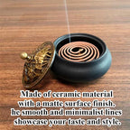 Ceramic Incense Burner (Black)