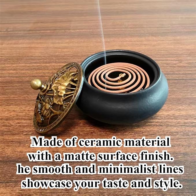 Ceramic Incense Burner (Black)
