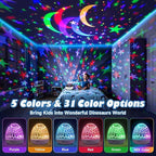 PIKOY Nursery Night Light with Sounds Star Projector Christmas Gifts for Grandkids | 15 Sounds Baby Christmas Gifts | 6 HD Films Boy Toys for Age 3~8 | Remote Control Boy Gifts for Age 3~8