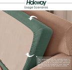 Hokway Stretch Couch Cushion Slipcovers Reversible Cushion Replacement Slipcovers Sofa Cushion Covers(Celadon, 2)