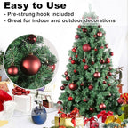 Maroon 3.2" Large Christmas Balls - Christmas Tree Decoration Ornaments Shatterproof Hanging Balls for Birthday Halloween Holiday Wedding Decorations Set of 10pcs