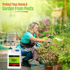 Nature's Dome Eco-Friendly Pest Control Spray – Ant, Roach, Spider, Fly, Flea and Insect Control with Natural Essential Oils – Fast-Acting, Child & Pet Safe for Indoor & Outdoor (1 Gallon)