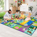 HOMORE Kids Rug, 6x9 Kids Educational Area Rugs for Learning Alphabet, Numbers, Colors, Season and Animal Words, ABC Rugs for Classroom Playroom, Green