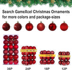 Rose Red 1.6" Small Christmas Balls Christmas Tree Decoration Ornaments Shatterproof Hanging Balls for Birthday Halloween Holiday Wedding Decorations Set of 12pcs