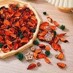 Fall Potpourri Bags, Oranges Scented Dried Flowers, Autumn Potpourri Bowl Vase Filler Decorative, Citrus Fragrance for Bathroom, Home Decor Fragrance Sachet Petal (Orange)