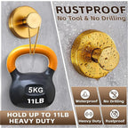 Reusable Heavy Duty Suction Cup Hooks for Kitchen/Bathroom/Shower - Wet-Proof Hooks for Towels, Robes, Loofah&Wreaths/No Drill Mounting on Glass, Tile, Metal (4, Brushed Gold)