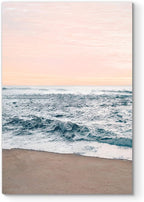 Renditions Gallery Canvas Nature Wall Art Home Paintings & Prints Sandy Wavy Shore Scenic Wall Hanging Modern Decorations Artwork for Bedroom Living Room Office Kitchen - 18"x27" LT06
