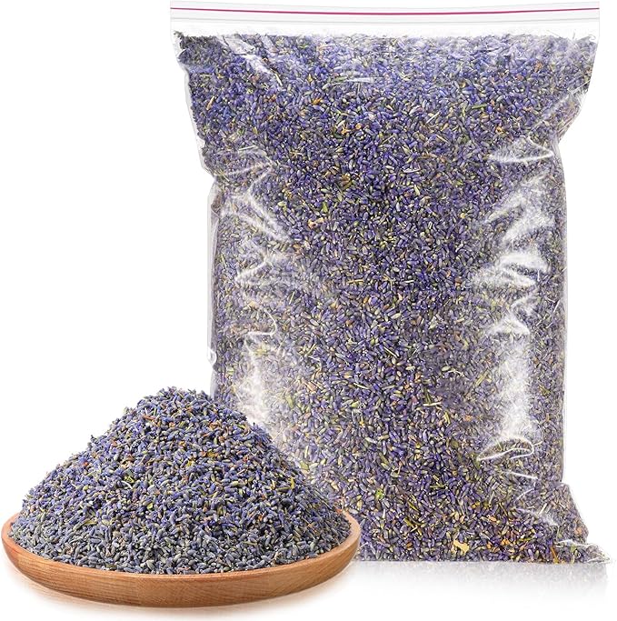 Treela 4 Pound Dried Lavender Bulk Dry Lavender Buds Fragrant Flower Petals for DIY Wedding Gift Crafts Fragrance Sachets