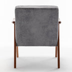 KEIKI Mid-Century Modern Accent Chair with Solid Wood Frame, Stylish Upholstered Armchair for Modern Retro Home Décor