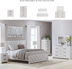 Signature Design by Ashley Cayboni Vintage 6 Drawer Dresser with Safety Stop for Bedroom, White