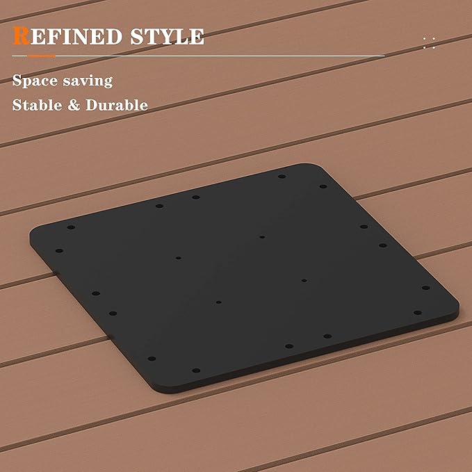 PURPLE LEAF Cantilever Umbrella Base Outdoor Umbrella Base, Steel Plate Base, 15.75"(L) X 15.75"(W) X 0.39''(THK)
