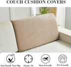 Sofa Covers Couch Covers for Sofa Pet Friendly Couch Cushion Covers Universal Sofa Covers Washable Stretch Slipcovers for Sectional Sofa (Texture Light Coffee,Back Cover M)