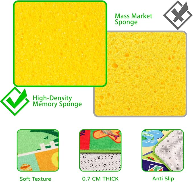 Kids Rug for Playroom, Soft & Non-Slip Educational Rug with ABC, Animals, Numbers, Floor Play Mat for Kid, Preschool Classroom Rugs Playmat for Toddler Nursery Kids (78.7X59 inch, Zoo)