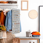 Simple Houseware Hanging Jewelry Storage Organizer, 80-Pocket with 5 Sizes for All Types of Accessories, Gray