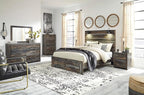 Signature Design by Ashley Drystan 6 Drawer Dresser, Large-scale Hardware, Smooth-gliding Drawers, Wood, 58.7" W x 15.31" D x 36.46" H, Weatherworn Brown