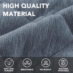 H.VERSAILTEX Couch Cover Chenille Pet Fuzzy Sofa Covers for 2 Cushion Couch Anti Slip Washable Sofa Slipcovers with Strap Soft Couch Protector Cover for Dogs Cats Kids(40" x 50", Stone Blue)