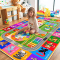 ABC Rug 7' x 9', Kids Rug for Playroom Educational Carpet for Learning Numbers, Colors, Animal Words and Season, Washable Kid Play Mat for Children Classroom Playroom Girls Boys Room
