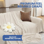 Couch Covers for Dogs, 78"x118", Washable Sofa Covers for 3 Cushion Couch, L Shaped Couch Cover Multi-Use, Non Slip Sofa Slipcovers for Living Room, Couch Cover Blanket, Off White