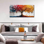 Trees Canvas Wall Art for Living Room - Colorful Tree Wall Art for Bedroom Teen Girls - Office Posters Wall Decor Size 20" x 40"