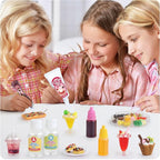 12 Making Miniature Food Toys Set, DIY, Resin Play, NOT Edible, Kitchen Mini Pretend Play Food Set for Kids Age 8-13, Birthday for Girls, 8 9 10, Make Your Food