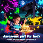 PIKOY Dinosaur Toys for Kids 3-5 Night Light Projector Dinosaur Eggs Boys Christmas Gifts | 15 Sounds & 3D Films | 31Colors & Remote Control | Toddler Boy Toys, Boys Room Decor, Boy Gifts