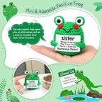 LEJIAJINW Funny Handmade Frog Gifts for Sister Christmas, Best Sister Christmas Birthday Gift, from Brother/Sister, Inspirational Encouragement Frog for Women Friends Bestie, I Love You, Just Because