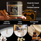 Vanilla Candle with Cinnamon Strong Scented Soy Candel Natural Non Toxic Velas Aromáticas for Women Gift for Fall Christmas Holidays Pack of 1 5Oz Decorartive Travel Tin