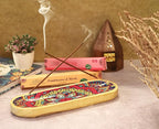 Bless-International Traditional-Handmade-Tray-Burner Wooden-Trat-Incense-Stick-Holder Ash-Catcher-Stand for-Aromatherapy-Meditation-Yoga (Mandala, 11x4x1.22 Inches)