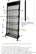 Floor-Standing Magazine Rack, 5-layer Brochure Holder Display Stand with Wheels, High-hardness Metal Literature Rack for Office, Exhibitions, and Any Organization Requiring Information Display